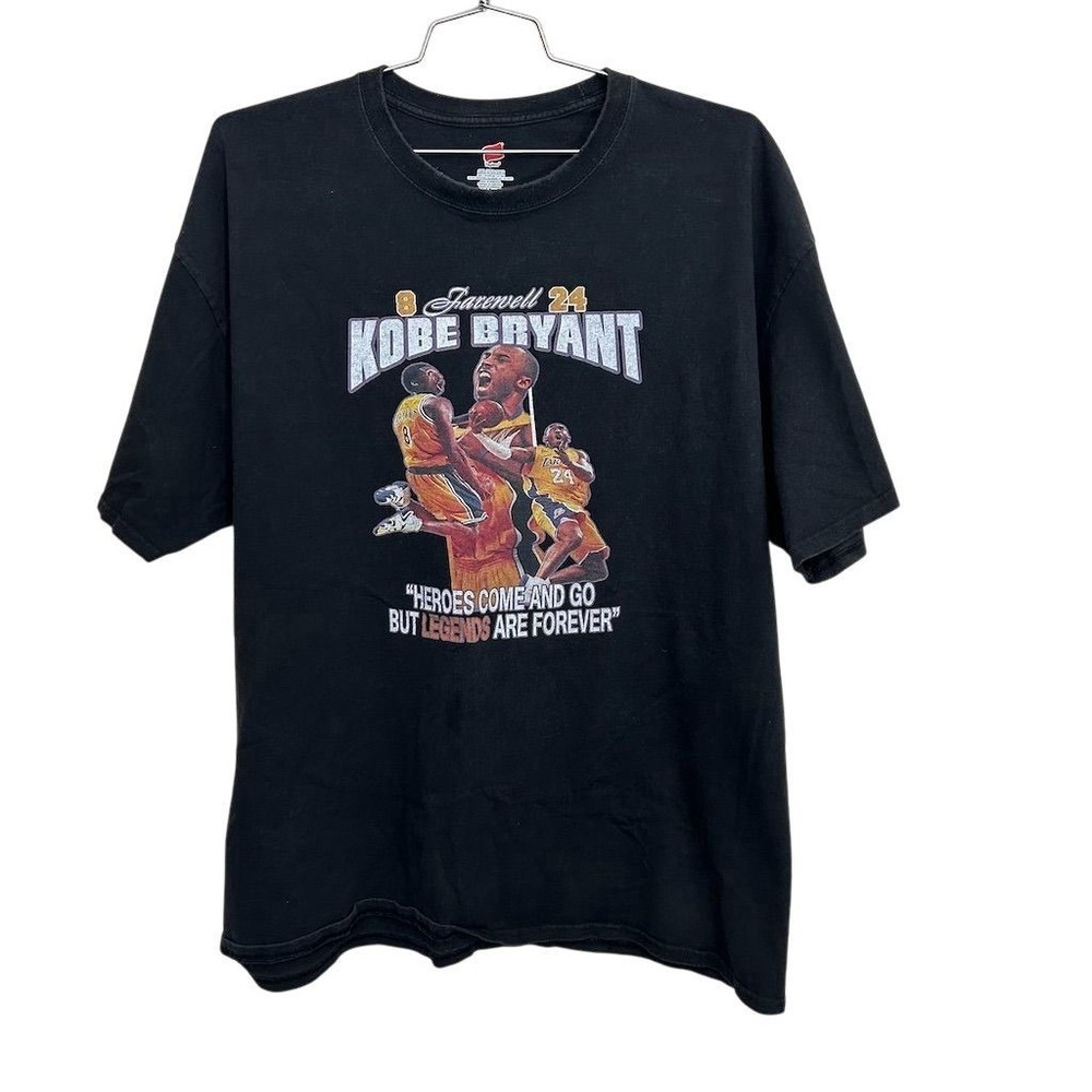 Kobe Bryant Rap Tee "Legends Are Forever" Tribute T-Shirt Men's XL Black NBA